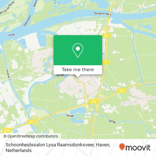 Schoonheidssalon Lysa Raamsdonksveer, Haven map