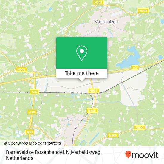 Barneveldse Dozenhandel, Nijverheidsweg map