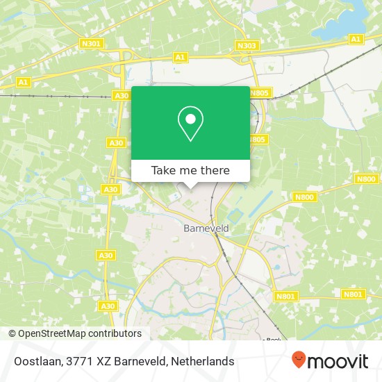 Oostlaan, 3771 XZ Barneveld map