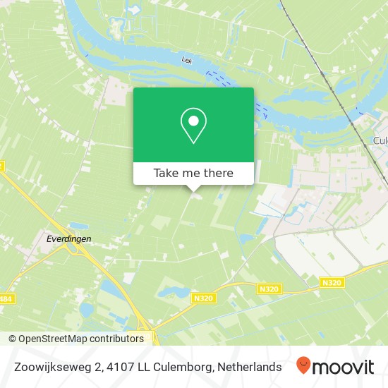 Zoowijkseweg 2, 4107 LL Culemborg map