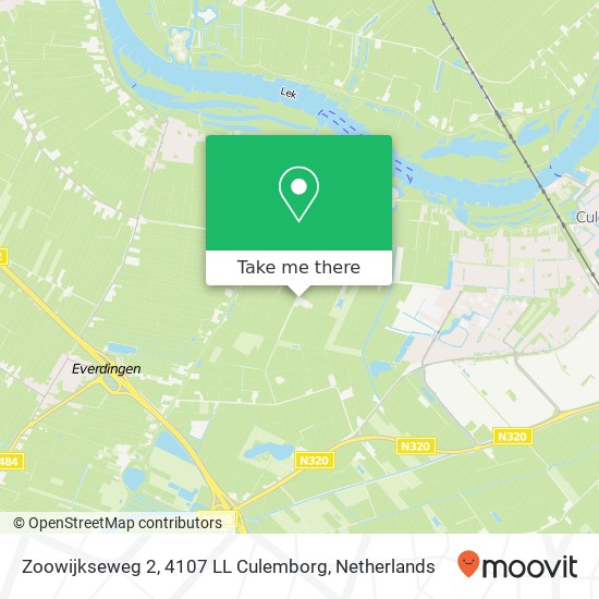 Zoowijkseweg 2, 4107 LL Culemborg Karte