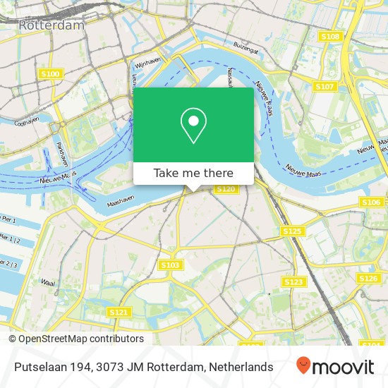 Putselaan 194, 3073 JM Rotterdam map