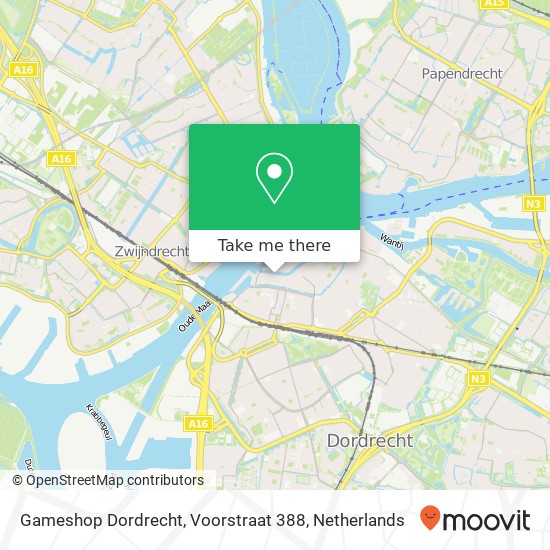 Gameshop Dordrecht, Voorstraat 388 Karte