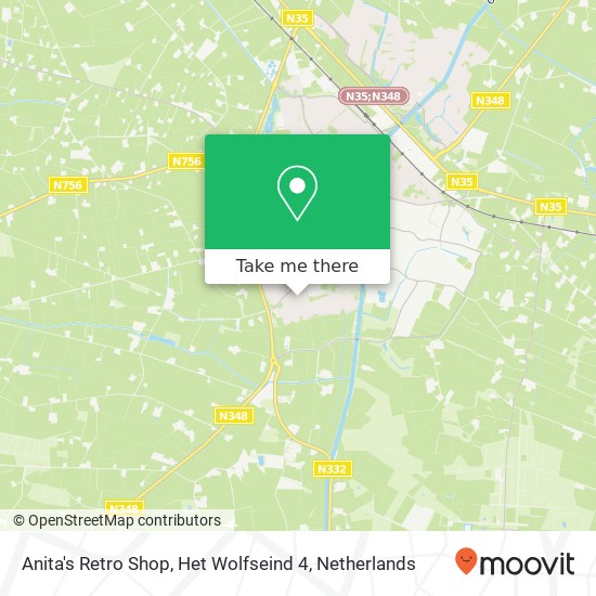 Anita's Retro Shop, Het Wolfseind 4 map