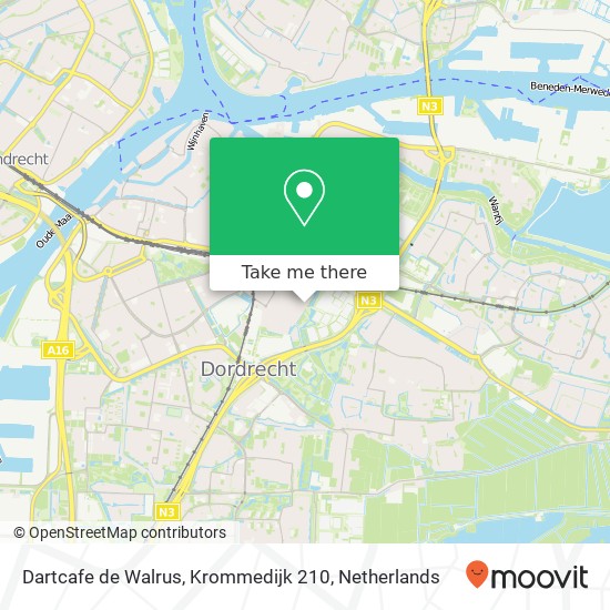 Dartcafe de Walrus, Krommedijk 210 map