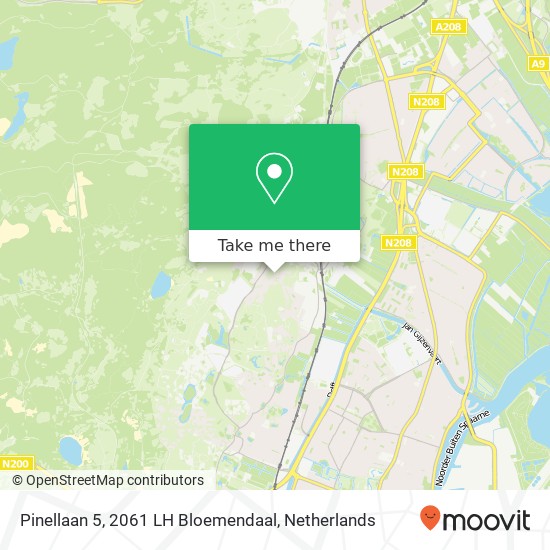 Pinellaan 5, 2061 LH Bloemendaal map