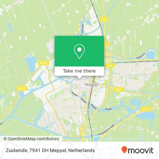 Zuideinde, 7941 DH Meppel map