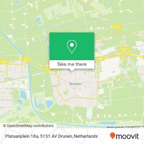 Plataanplein 18a, 5151 AV Drunen map