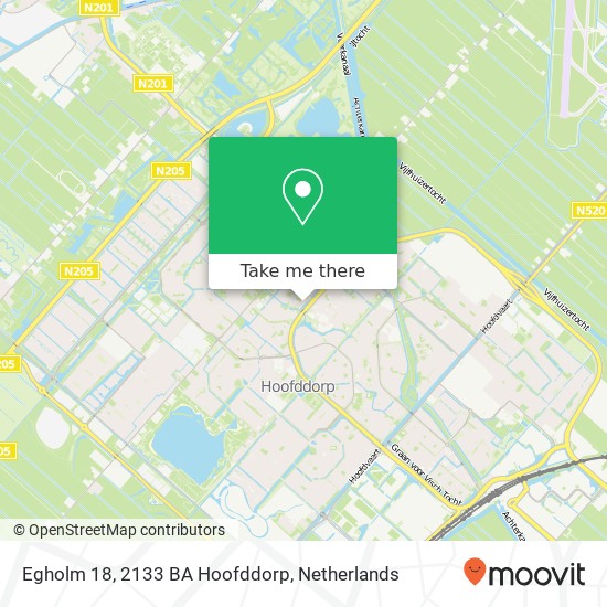 Egholm 18, 2133 BA Hoofddorp map