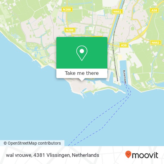 wal vrouwe, 4381 Vlissingen Karte