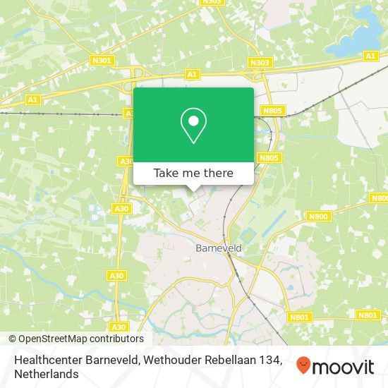 Healthcenter Barneveld, Wethouder Rebellaan 134 map