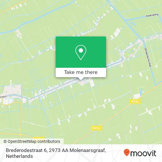 Brederodestraat 6, 2973 AA Molenaarsgraaf map