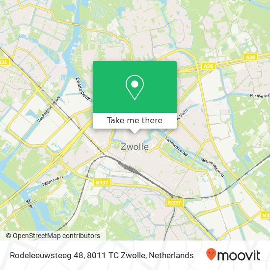 Rodeleeuwsteeg 48, 8011 TC Zwolle map