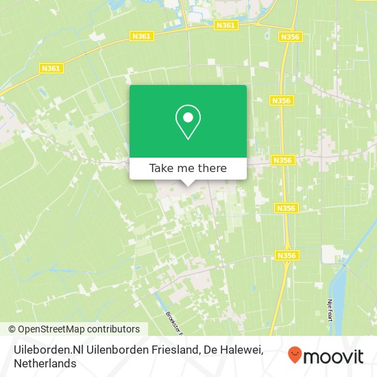 Uileborden.Nl Uilenborden Friesland, De Halewei map