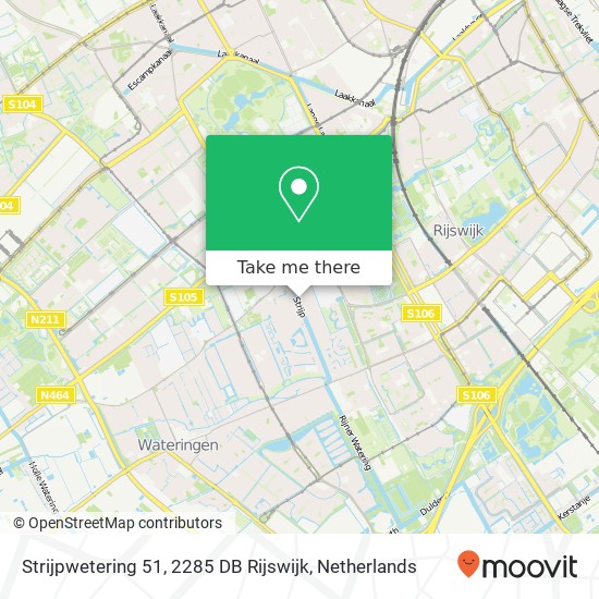 Strijpwetering 51, 2285 DB Rijswijk Karte