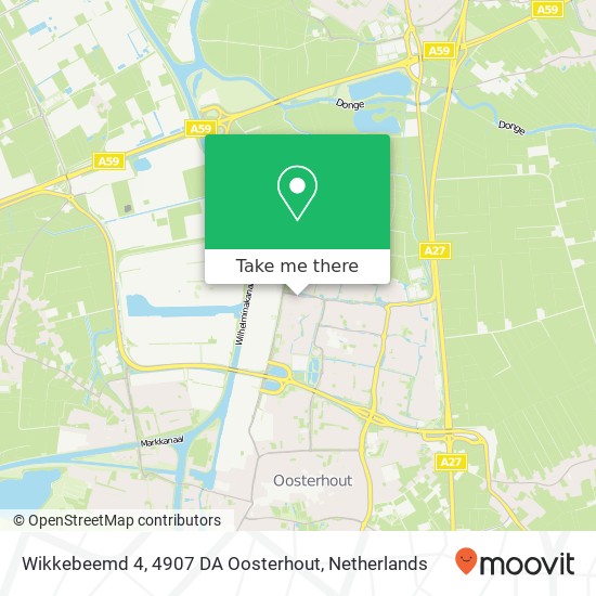 Wikkebeemd 4, 4907 DA Oosterhout map
