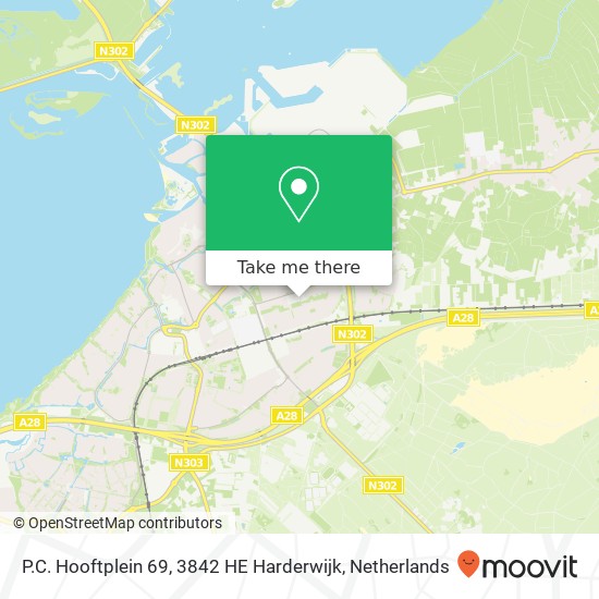 P.C. Hooftplein 69, 3842 HE Harderwijk map