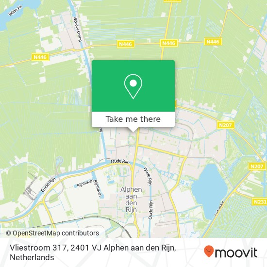 Vliestroom 317, 2401 VJ Alphen aan den Rijn Karte