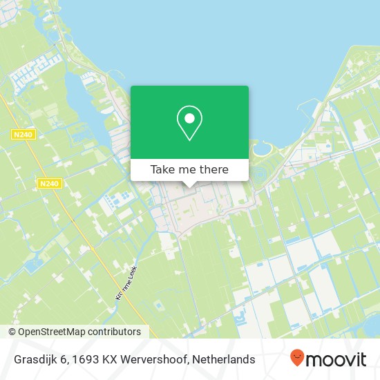 Grasdijk 6, 1693 KX Wervershoof map