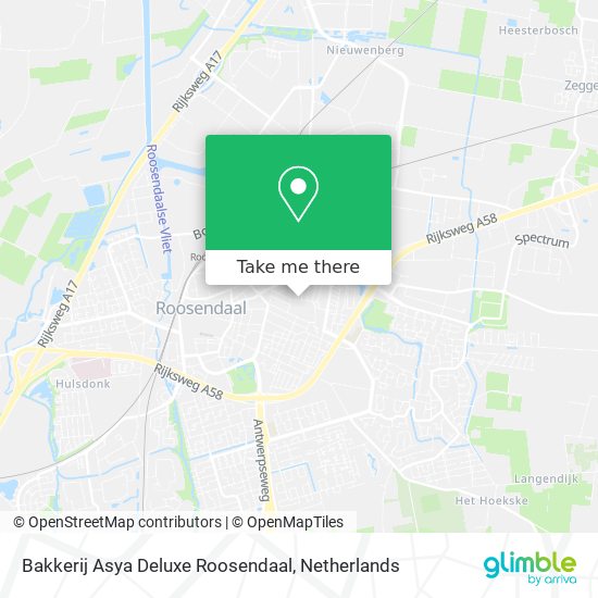 Bakkerij Asya Deluxe Roosendaal map