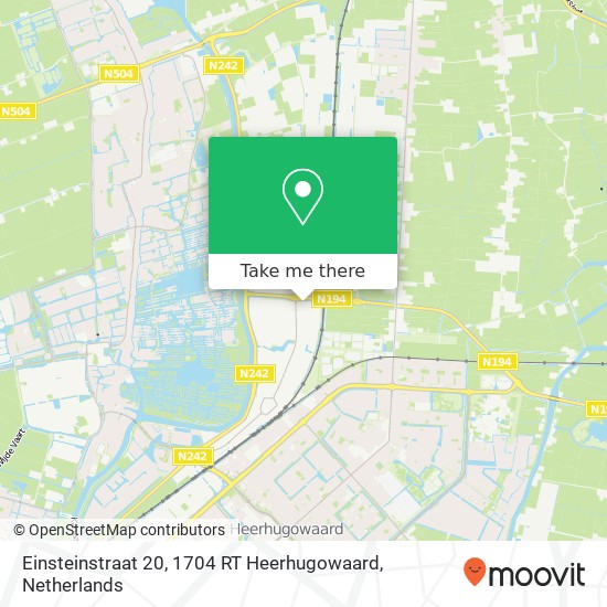 Einsteinstraat 20, 1704 RT Heerhugowaard map