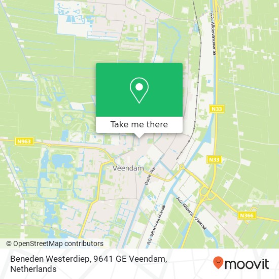 Beneden Westerdiep, 9641 GE Veendam map