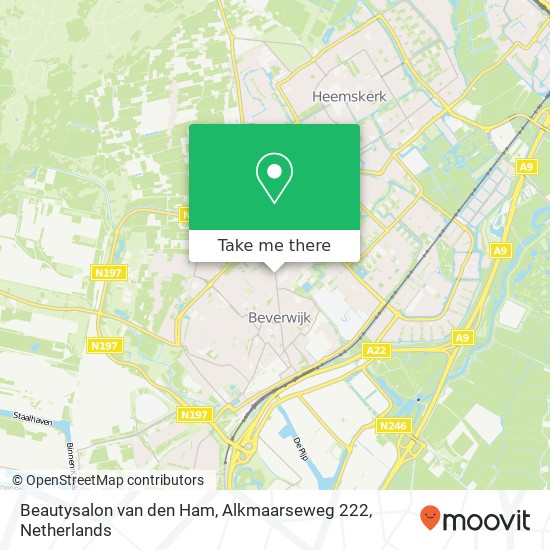 Beautysalon van den Ham, Alkmaarseweg 222 Karte