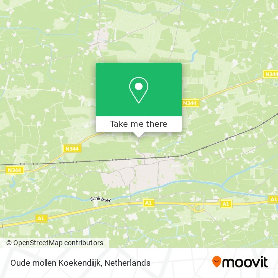 Oude molen Koekendijk Karte