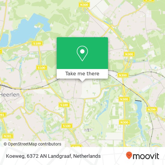 Koeweg, 6372 AN Landgraaf Karte