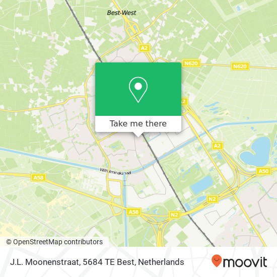 J.L. Moonenstraat, 5684 TE Best map