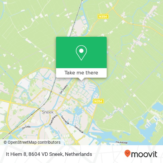 It Hiem 8, 8604 VD Sneek map