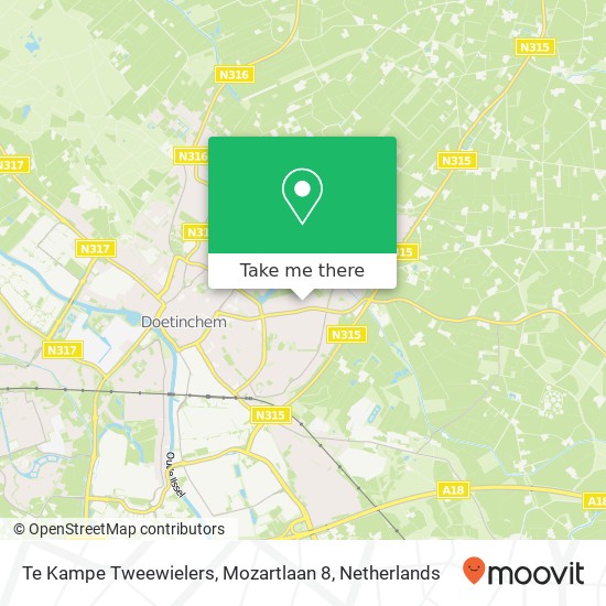 Te Kampe Tweewielers, Mozartlaan 8 map