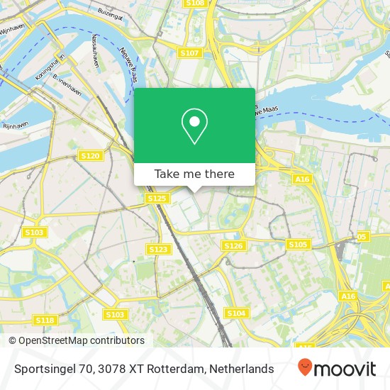 Sportsingel 70, 3078 XT Rotterdam map