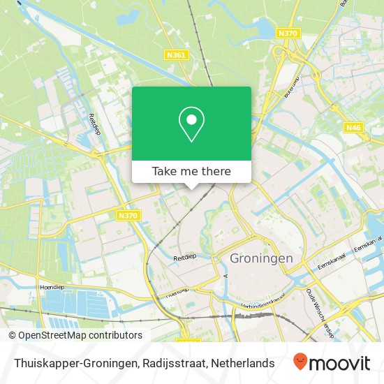 Thuiskapper-Groningen, Radijsstraat Karte