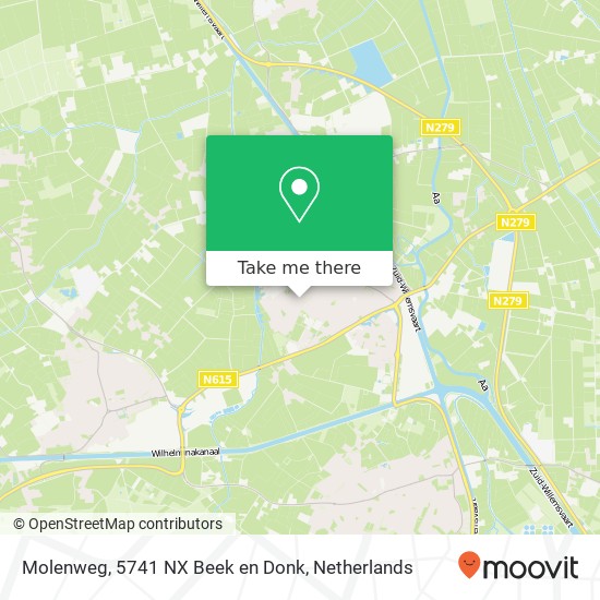 Molenweg, 5741 NX Beek en Donk Karte