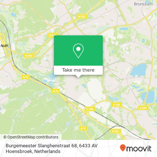 Burgemeester Slanghenstraat 68, 6433 AV Hoensbroek map