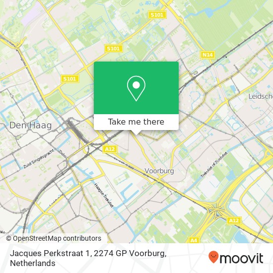 Jacques Perkstraat 1, 2274 GP Voorburg map