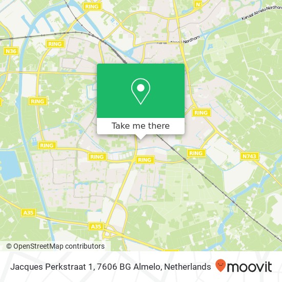 Jacques Perkstraat 1, 7606 BG Almelo map