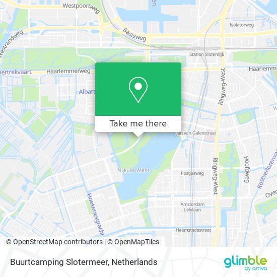 Buurtcamping Slotermeer map