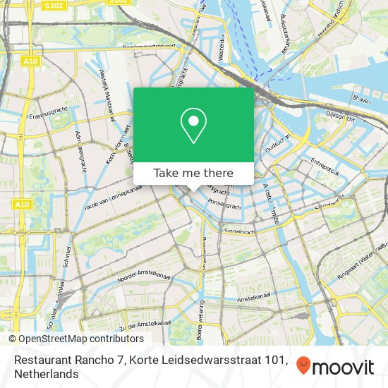 Restaurant Rancho 7, Korte Leidsedwarsstraat 101 map