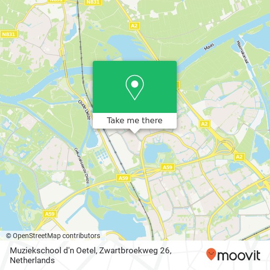 Muziekschool d'n Oetel, Zwartbroekweg 26 Karte