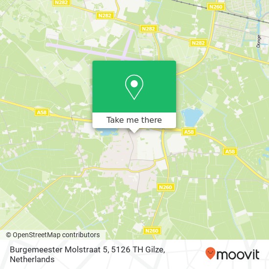 Burgemeester Molstraat 5, 5126 TH Gilze map