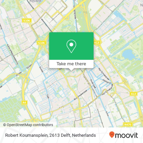 Robert Koumansplein, 2613 Delft Karte