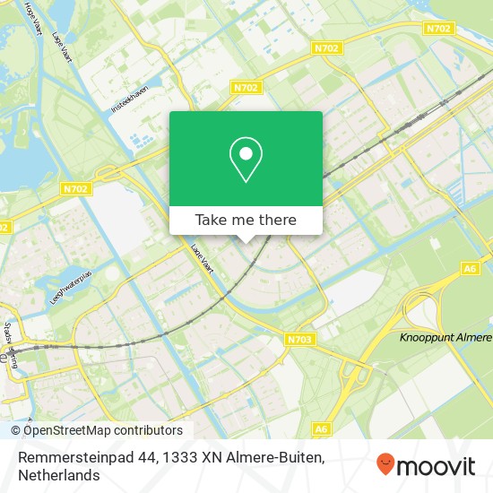 Remmersteinpad 44, 1333 XN Almere-Buiten Karte