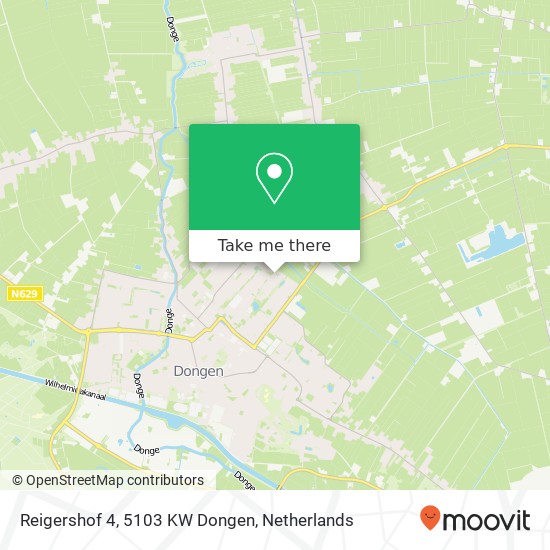 Reigershof 4, 5103 KW Dongen map