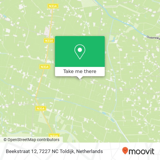 Beekstraat 12, 7227 NC Toldijk map