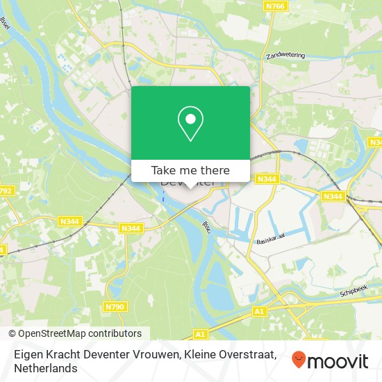 Eigen Kracht Deventer Vrouwen, Kleine Overstraat Karte