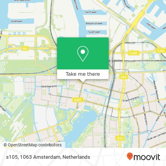 s105, 1063 Amsterdam map