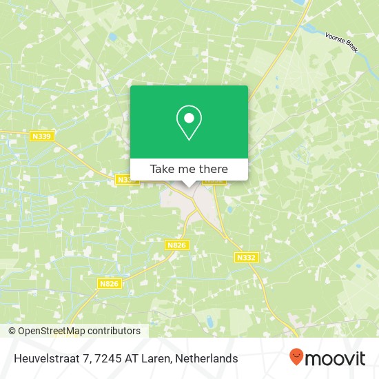 Heuvelstraat 7, 7245 AT Laren map