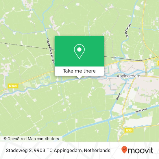 Stadsweg 2, 9903 TC Appingedam Karte